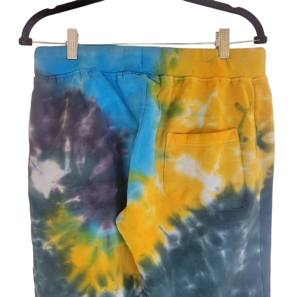 La' Detresse Acid Wash Limeade Tie Dye Sweatpants •M - Picture 12 of 15